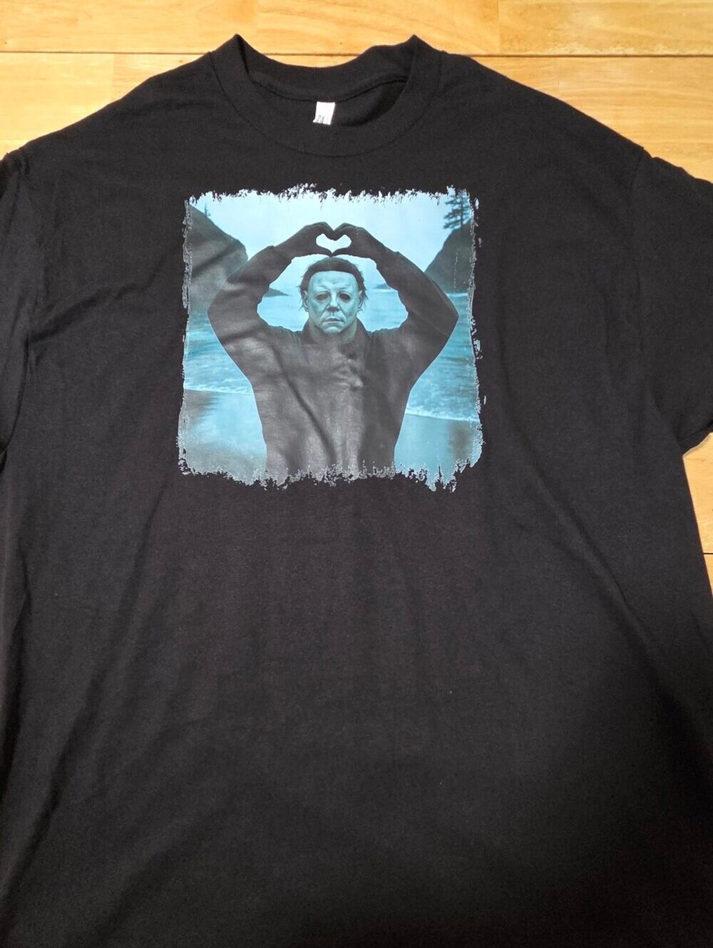 Michael Myers Halloween Graphic T Shirt XL NWOT American Apparel Heart Hands Tee